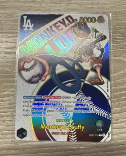 One Piece Los Angeles Dodgers Monkey D. Luffy Promo Card English - Image 1