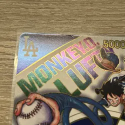 One Piece Los Angeles Dodgers Monkey D. Luffy Promo Card English - Image 2