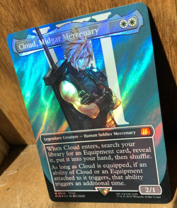 MTG - Final Fantasy - Cloud, Midgar Mercenary - ALTERED CARD - Watch Item Video! - Image 1