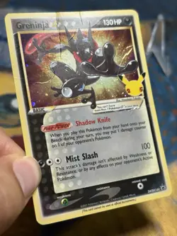 Greninja Gold Star SWSH144 Black Star Promo Holo Celebrations Pokemon Card DMG - Image 4