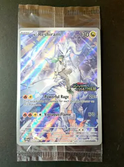 Reshiram 167/159 Journey Together Box Topper Stamped PROMO Pokemon Card | SEALED - Image 1