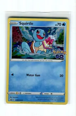 SQUIRTLE HOLO #SWSH233 POKEMON SWSH BLACK STAR PROMO POKEMON GO 2022 MINT - Image 1