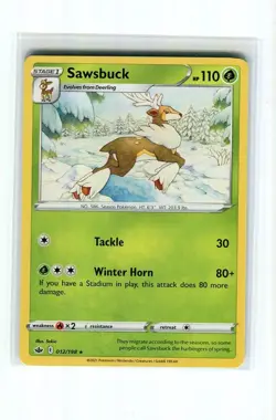 SAWSBUCK #012 POKEMON CHILLING REIGN RARE 2022 MINT - Image 1