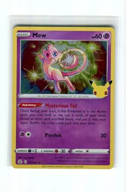 MEW #011 POKEMON CELEBRATIONS 25TH ANNIVERSARY 2021 MINT - Image 1