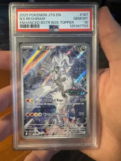 2025 POKEMON JTG EN-JOURNEY TOGETHER ENHANCED BSTR BOX N’S RESHIRAM PSA 10 - Image 1