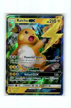 RAICHU GX #29 POKEMON SUN & MOON SHINING LEGENDS 2017 MINT - Image 1