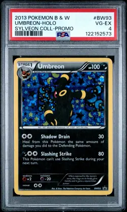 2013 POKEMON B&W PROMO SYLVEON COLL #BW93 UMBREON-HOLO PSA 4 - Image 1