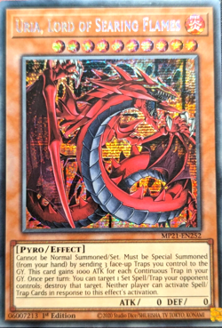 Uria, Lord of Searing Flames MP21-EN252 Secret Rare 1st Edition YuGiOh TCG Card - Image 1