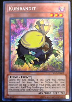 Kuribandit - Secret Rare DRLG-EN002 YuGiOh TCG Card - Image 1