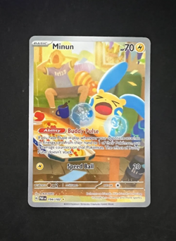 Minum 194/182 Scarlet & Violet Paradox Rift Pokemon Card Holo Near Mint - Image 1