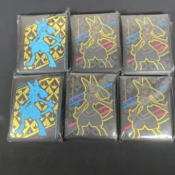 Pokemon Crown Zenith ETB Lucario Card Sleeves (65ct) New Lot Of 6 (390ct Total) - Image 1