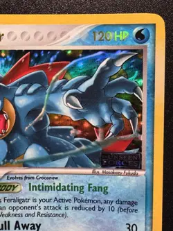 Misprint Feraligatr 4/115 EX Unseen Forces Pokemon Card Reverse Holo Near Mint - Image 4