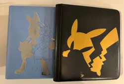 2x Ultra PRO 12 Pocket Zippered PRO-Binder 480 Card Capacity Lucario & Pikachu - Image 1
