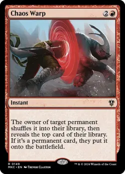 Chaos Warp 0149 MTG Commander MKC Rare NP - Image 1