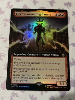 Electro, Assaulting Battery (Extended Art) Marvel's Spider-Man Foil - Image 1