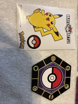 3 Unopened Packs Of Pokemon Cards With Match Battle Sticker & Game Piece - Image 3
