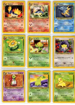 POKEMON NEO GENESIS COMPLETE SET MINT CONDITION NON-HOLO UNLIMITED WOTC 2000 - Image 4