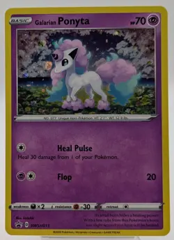 Pokemon TCG Galarian Ponyta SWSH013 Black Star Promo Cosmos Holo - Image 1