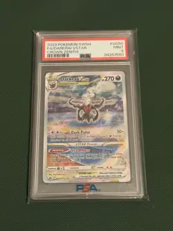 2023 POKEMON SWORD & SHIELD CROWN ZENITH #GG50 FULL ART/DARKRAI VSTAR PSA 9 - Image 1