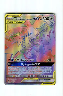 MOLTRES ZAPDOS ARTICUNO #69 POKEMON SUN & MOON HIDDEN FATES 2019 MINT - Image 1
