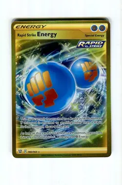 RAPID STRIKE ENERGY #182 POKEMON SWSH BATTLE STYLE 2021 MINT - Image 1