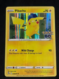 Pikachu (28) Holo Rare Pokemon GO 028/078 NM - Image 1