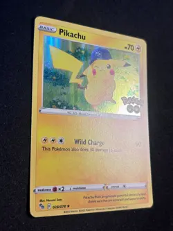 Pikachu (28) Holo Rare Pokemon GO 028/078 NM - Image 2