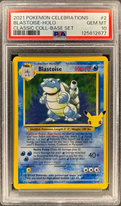 PSA 10 - BLASTOISE - 2/102 - CELEBRATIONS CLASSIC 25TH ANNIVERSARY SET HOLO - Image 1