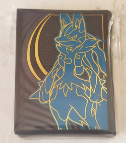 Pokemon ETB Sleeves - Mega Evolution Lucario Sealed New 65 Sleeves - Image 1