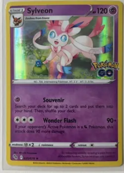 Sylveon Rare Holo Sword & Shield Pokemon GO 35/78 - Image 1
