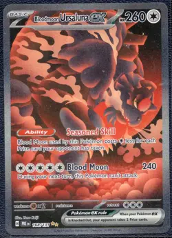 Pokemon TCG Prismatic Evolutions Bloodmoon Ursaluna EX 168/131 SIR - Image 1
