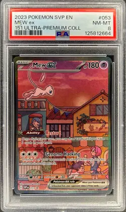 PSA 8 - MEW EX - SVP 053 - POKEMON 151 UPC SIR BLACK STAR PROMO ENGLISH - Image 1