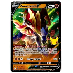 Zamazenta V - 018/025 Celebrations 25th Anniversary Rare Pokemon TCG (HOLO, NM) - Image 1