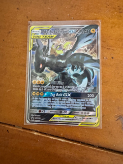Pokemon Pikachu & Zekrom GX SM168 Tag Team Promo Card Full Art Card - Image 1