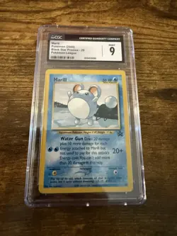 Pokemon Marill Black Star Promo #29 CGC Graded 9 MINT!! - Image 1