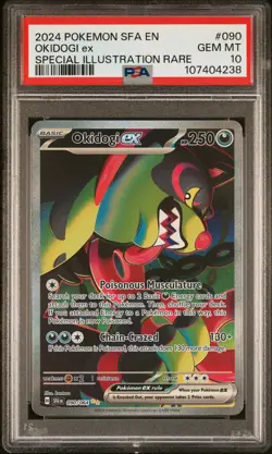 2024 POKEMON SFA EN-SHROUDED FABLE SPECIAL ILLUSTRATION RARE OKIDOGI EX PSA 10 - Image 1
