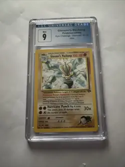 Giovanni's Machamp 6/132 Pokemon TCG Gym Challenge Unlimited Holo Graded CGC 9 - Image 1
