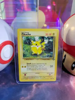 Pikachu 60/64 Pokemon TCG Jungle Unlimited Regular Common MP - Image 1
