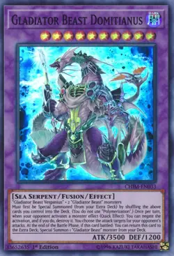 Gladiator Beast Domitianus - CHIM-EN033 - Super Rare - 1st Edition Yugioh - Image 1