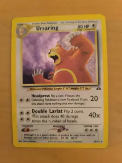 Ursaring Holo WOTC Pokemon Card 15/75 Neo Discovery Rare Vintage 2002 Played - Image 1