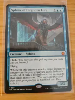 MTG Sphinx of Forgotten Lore 0051 Foundations M/NM Free UK P&P - Image 1