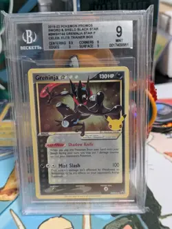 Pokemon Greninja Shiny Gold Star Celebrations BGS 9 W/Subgrades *Free Shipping* - Image 1