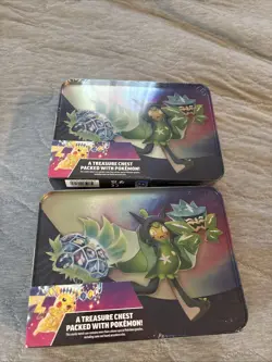 2x Tins Pokemon Surging Sparks 2024 Fall Collectors Chest Factory Sealed Tin - Image 2