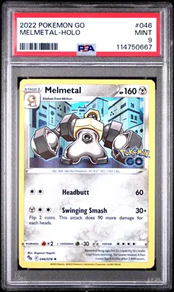 2022 POKEMON GO #046 MELMETAL-HOLO PSA 9 - Image 1