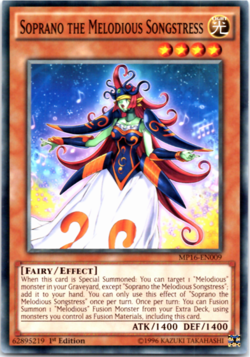 Soprano the Melodious Songstress - MP16-EN009 - Common - 1st Edition - Yugioh - Image 1