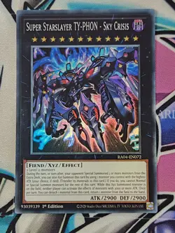 RA04-EN072 Super Starslayer TY-PHON - Sky Crisis Super Rare 1st Ed YuGiOh - Image 1