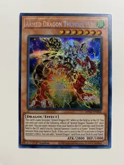 Armed Dragon Thunder LV7 MP22-EN002 NM Secret Rare YUGIOH! - Image 1