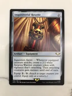 Inquisitorial Rosette MTG Magic the Gathering Card NM Near Mint Warhammer 40K - Image 1