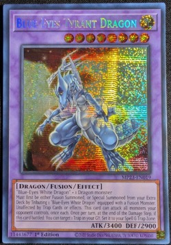 Blue-Eyes Tyrant Dragon MP23-EN019 1st Prismatic Secret Rare YuGiOh TCG Card - Image 1