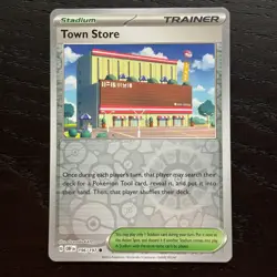 Town Store 196/197 Pokemon Obsidian Flames SV03 Reverse Holo Common Card NM - Image 1